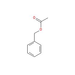 Strukturformel von Benzylacetat