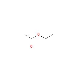 Strukturformel von Ethylacetat
