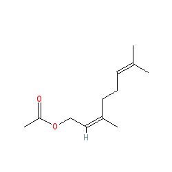 Strukturformel von Nerylacetat