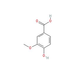 Vanillinsäure als Beispielstruktur der Vanillinsäure-Derivate